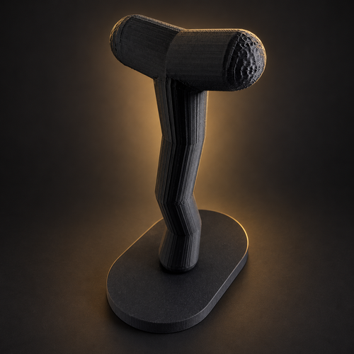 Support casque noir, vue 2 sur 5